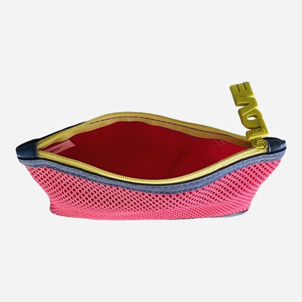 IPSY LOVE glam make-up bag zipper mesh faux leather rectangular 7 x 4.5 - Picture 5 of 10